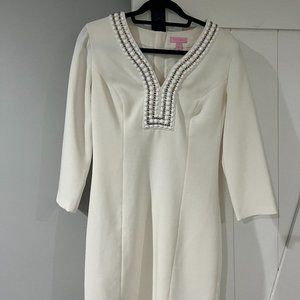 White Beaded Lilly Pulitzer Dress